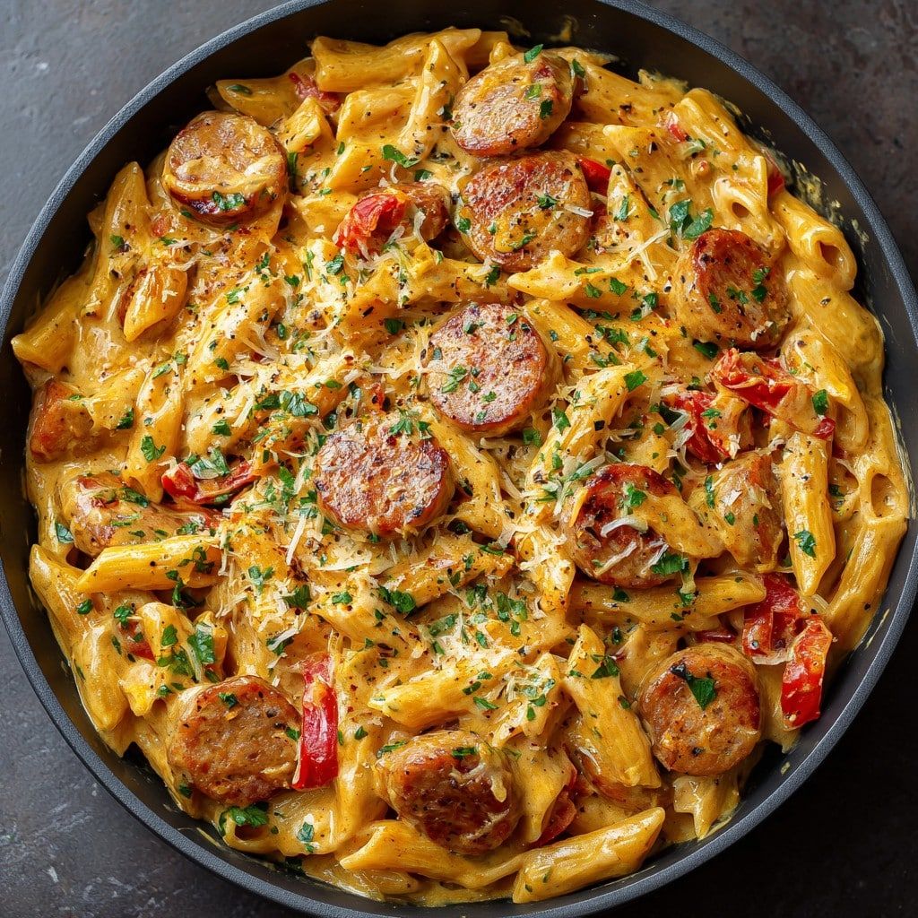 One-Pot Creamy Cajun Sausage Pasta