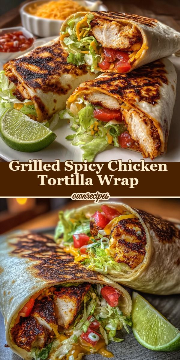 Grilled Spicy Chicken Tortilla Wrap